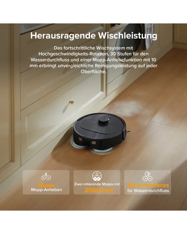 Roborock QV 35A Saugroboter mit Multifunktionsdock Schwarz