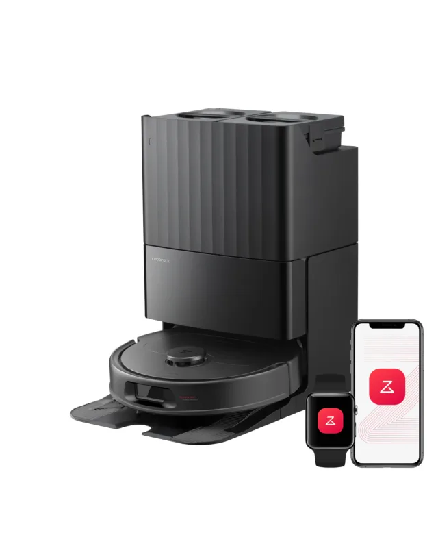 Roborock QV 35A Saugroboter Set (verbessert von Qrevo S) mit Multifunktionsdock (mit Staubsaugerbeutel*2 Stück) Schwarz