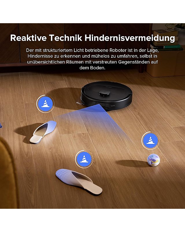 Roborock QV 35S Set Roboter-Staubsauger mit Multifunktions-Dockingstation (mit Staubbeutel*2 Stück und Filter*1 Stück) Schwarz