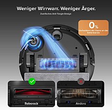 Roborock Q10 S5+ Set Saug- und Wischroboter mit Auto-Entleerungsstation mit zwei zusätzlichen Staubbeuteln Schwarz