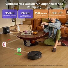 Roborock Q10 S5+ Set Saug- und Wischroboter mit Auto-Entleerungsstation mit zwei zusätzlichen Staubbeuteln Schwarz