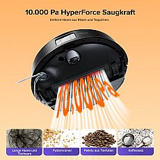 Roborock Q10 S5+ Saug- und Wischroboter mit Auto-Entleerungsstation Schwarz