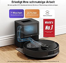 Roborock Q10 S5 Set Saug- und Wischroboter mit zusätzlichem Wischtuch*2 Stk. Schwarz