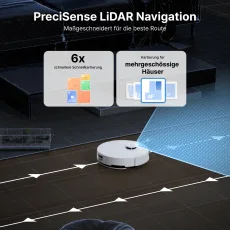Roborock Q10 X5+ mit 10.000 Pa HyperForce-Saugkraft und Auto-Entleerungstation Weiß
