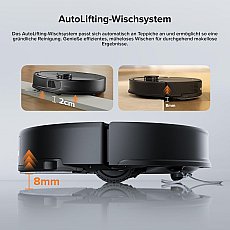 Roborock Q10 X5+ mit 10.000 Pa HyperForce-Saugkraft und Auto-Entleerungstation Schwarz