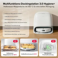 Roborock Qrevo Curv 2 Pro Saug- & Wischroboter, 25.000 Pa Saugkraft, 100 °C Heißwasser-Wäsche