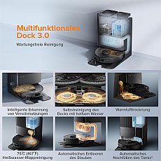 Roborock Qrevo Edge S5A Saugroboter (verbessert von Qrevo Pro) mit Multifunktions-Dockingstation 3.0 Schwarz