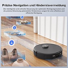 Roborock Qrevo Edge S5A Saugroboter (verbessert von Qrevo Pro) mit Multifunktions-Dockingstation 3.0 Schwarz