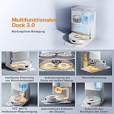 Roborock Qrevo Edge S5A Saugroboter (verbessert von Qrevo Pro) mit Multifunktions-Dockingstation 3.0 Weiß