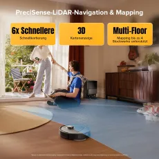 Roborock Qrevo S5V Saugroboter mit Multifunktions-Dockingstation Schwarz