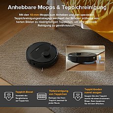 Roborock Qrevo S Saugroboter mit Multifunktions-Dockingstation Schwarz (Generalüberholt – 90 % wie neu)