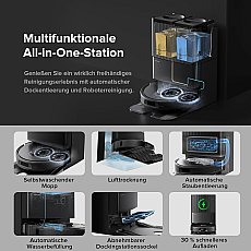 Roborock Qrevo S Saugroboter mit Multifunktions-Dockingstation Schwarz (Generalüberholt – 90 % wie neu)