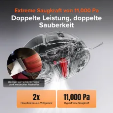 Roborock Qrevo Slim Saugroboter mit Multifunktions-Dockingstation 3.0 Schwarz (Generalüberholt – 90 % wie neu)