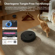 Roborock QV 35A Saugroboter Set (verbessert von Qrevo S) mit Multifunktionsdock (mit Staubsaugerbeutel*2 Stück) Schwarz