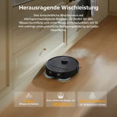 Roborock QV 35A Saugroboter Set (verbessert von Qrevo S) mit Multifunktionsdock (mit Staubsaugerbeutel*2 Stück) Schwarz