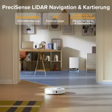 Roborock QV 35A Saugroboter Set (verbessert von Qrevo S) mit Multifunktionsdock (mit Staubsaugerbeutel*2 Stück) Weiß