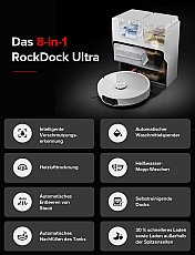 Roborock S8 MaxV Ultra Saugroboter mit 8-in-1 RockDock® Ultra