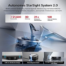 Roborock Saros Z70 Staubsaugerroboter mit mechanischem OmniGrip™ Arm Silber